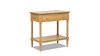 Easton 28" Modern Farmhouse Turned 1-Drawer Storage Side Table with Shelf, Natural Brown