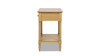 Easton 28" Modern Farmhouse Turned 1-Drawer Storage Side Table with Shelf, Natural Brown