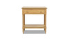 Easton 28" Modern Farmhouse Turned 1-Drawer Storage Side Table with Shelf, Natural Brown