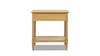 Easton 28" Modern Farmhouse Turned 1-Drawer Storage Side Table with Shelf, Natural Brown