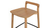 Sven 26.5" Modern Minimalist Low Back Wood Counter Stool, Natural Blonde