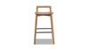 Sven 26.5" Modern Minimalist Low Back Wood Counter Stool, Natural Blonde