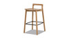Sven 26.5" Modern Minimalist Low Back Wood Counter Stool, Natural Blonde