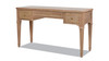 Dauphin 55" 3-Drawer Wood Executive Desk, Natural Brown