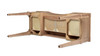 Dauphin 55" 3-Drawer Wood Executive Desk, Natural Brown