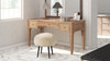 Dauphin 55" 3-Drawer Wood Executive Desk, Natural Brown