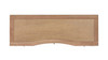 Dauphin 55" 3-Drawer Wood Executive Desk, Natural Brown