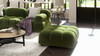 Marcel 36" Bubble Modular Modern Cocktail Ottoman, Olive Green
