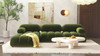 Marcel 36" Bubble Modular Modern Cocktail Ottoman, Olive Green
