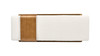 Billie 52" Modern Telephone Bench with Sliding Shelf, Ivory White Bouclé