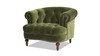 La Rosa Victorian Tufted Upholstered Accent Chair, Olive Green