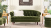 La Rosa Victorian Chesterfield Loveseat, Olive Green