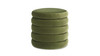Fuji 19" Oversized Round Storage Ottoman, Olive Green
