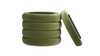 Fuji 19" Oversized Round Storage Ottoman, Olive Green