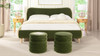 Fuji 19" Oversized Round Storage Ottoman, Olive Green