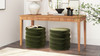 Fuji 19" Oversized Round Storage Ottoman, Olive Green