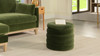 Fuji 19" Oversized Round Storage Ottoman, Olive Green