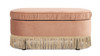 Serena 38" Oval Storage Bench Ottoman, Peach Orange