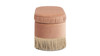 Serena 38" Oval Storage Bench Ottoman, Peach Orange