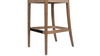 Panama 30.5" Curved Back Cane Rattan Bar Stool, Set of 2, Ivory White Bouclé