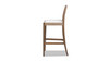 Panama 30.5" Curved Back Cane Rattan Bar Stool, Set of 2, Ivory White Bouclé