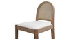 Panama 30.5" Curved Back Cane Rattan Bar Stool, Set of 2, Ivory White Bouclé