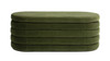 Fuji 49" Upholstered Oval Storage Bench, Olive Green