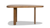 Melvin 60" Modern Oak Oblong Oval Console Desk, Café Brown