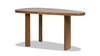 Melvin 60" Modern Oak Oblong Oval Console Desk, Café Brown