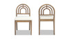 Leon Arched Back Wood & Upholstered Dining Chair, Set of 2, Ivory White Bouclé