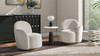 Duo 31.5" RAF One-Arm Swivel Accent Chair, Multi-Greige Beige