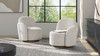 Duo 31.5" RAF One-Arm Swivel Accent Chair, Multi-Greige Beige