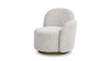 Duo 31.5" RAF One-Arm Swivel Accent Chair, Multi-Greige Beige