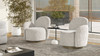 Duo 31.5" RAF One-Arm Swivel Accent Chair, Multi-Greige Beige