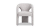 Sydney 25" Fully Upholstered Barrel Dining Chair, Multi-Greige Beige