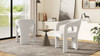 Sydney 25" Fully Upholstered Barrel Dining Chair, Multi-Greige Beige