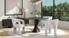 Sydney 25" Fully Upholstered Barrel Dining Chair, Multi-Greige Beige