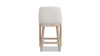 Newport 26.5" Coastal Curved Back Upholstered Counter Stool, Two-Tone Neutral Gray