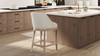 Newport 26.5" Coastal Curved Back Upholstered Counter Stool, Two-Tone Neutral Gray