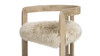 Millwick 21" Low Back Genuine Fur Dining Chair, Natural Blonde