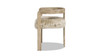 Millwick 21" Low Back Genuine Fur Dining Chair, Natural Blonde