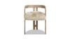 Millwick 21" Low Back Genuine Fur Dining Chair, Natural Blonde