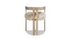 Millwick 21" Low Back Genuine Fur Dining Chair, Natural Blonde