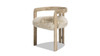 Millwick 21" Low Back Genuine Fur Dining Chair, Natural Blonde