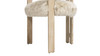 Millwick 21" Low Back Genuine Fur Dining Chair, Natural Blonde