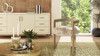 Millwick 21" Low Back Genuine Fur Dining Chair, Natural Blonde