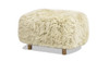 Enchante 24.5" New Zealand Sheepskin Rectangular Accent Ottoman