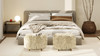 Enchante 24.5" New Zealand Sheepskin Rectangular Accent Ottoman