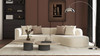 Mallory 134.5" Sofa-in-a-Box RAF Curved Sectional Sofa, Porcelain Light Beige