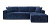 Brenley 110.5" RAF Sofa-in-a-Box Sectional Sofa, Twilight Navy Blue
